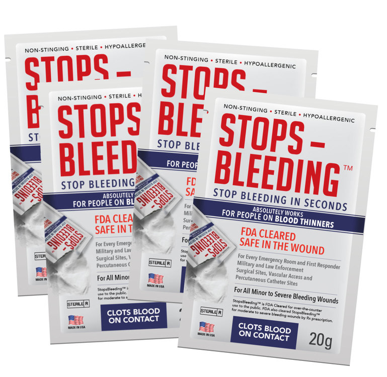 4 20g Stops Bleeding Pouches